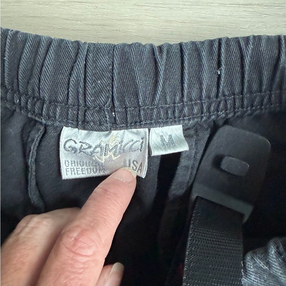 Gramicci Black Elastic Waist Outdoor Pants - Black